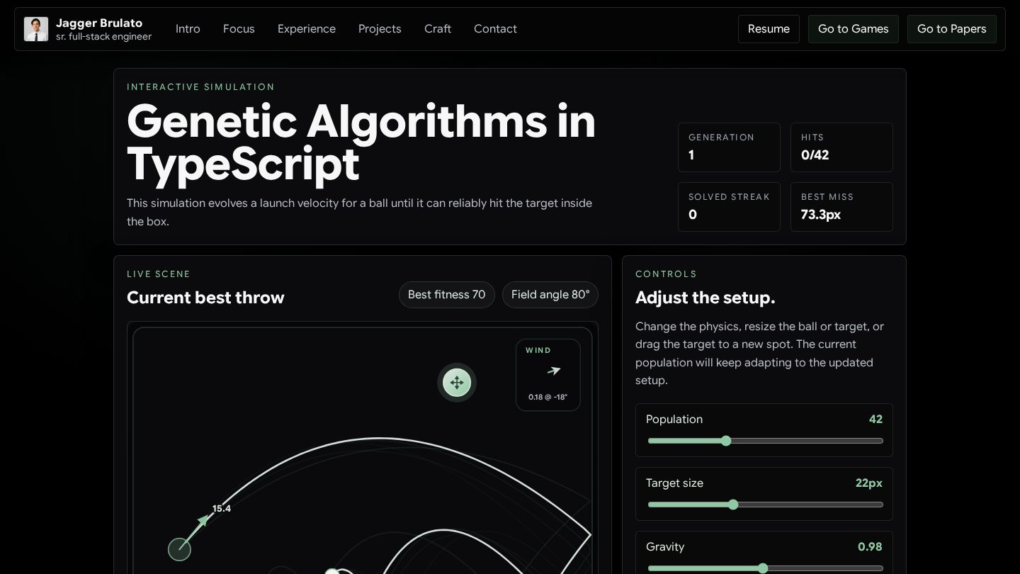 Genetic Algorithms in TypeScript preview